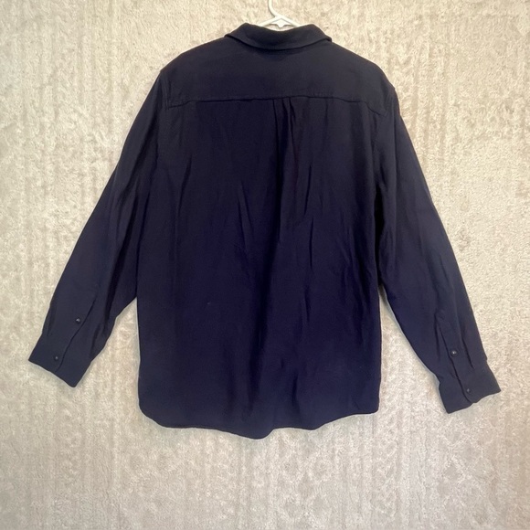 GAP Men's Chamois Button Up Shirt Sz XL Navy Blue Soft Overshirt - Picture 11 of 15